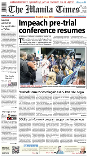 Cover of The Manila Times