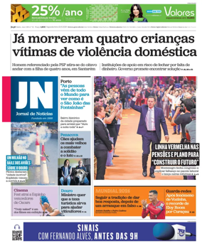Cover of Jornal de Noticias