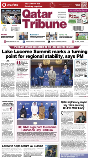 Cover of Qatar Tribune