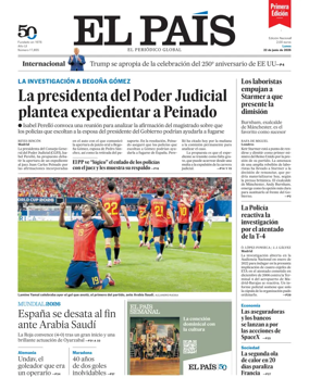 Cover of EL PAIS primera edicion