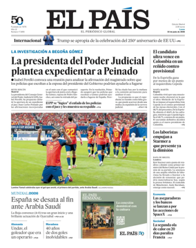 Cover of El Pais Madrid