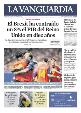 Cover of La Vanguardia