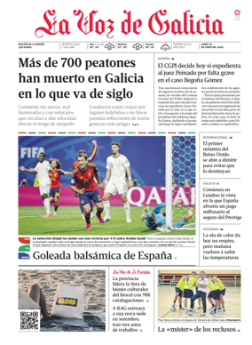 Cover of La Voz de Galicia (A Coruna)