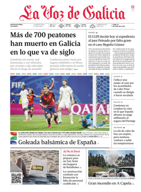 Cover of La Voz de Galicia (Ferrol)