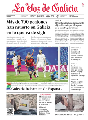 Cover of La Voz de Galicia (Ourense)