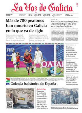 Cover of La Voz de Galicia (Vigo)