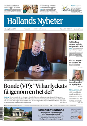 Cover of Hallands Nyheter