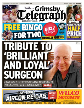 Cover of Grimsby Telegraph