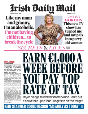 Cover of Irish Daily Mail