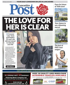 Cover of Lancashire Evening Post
