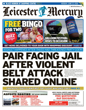 Cover of Leicester Mercury