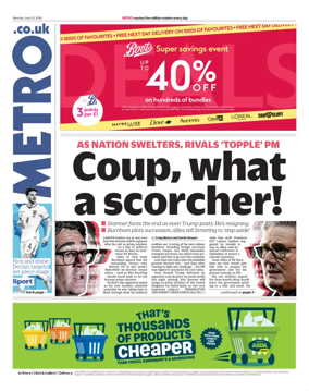 Cover of Metro (UK)
