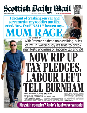 Cover of Scottish Daily Mail