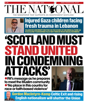 Cover of The National (Scotland)