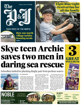 Cover of The Press and Journal (Inverness Highlands and Islands)