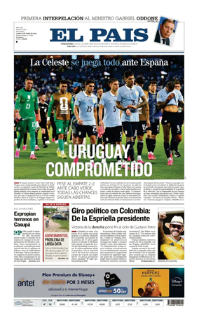 Cover of El Pais (Uruguay)