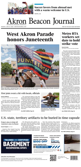 Cover of Akron Beacon Journal