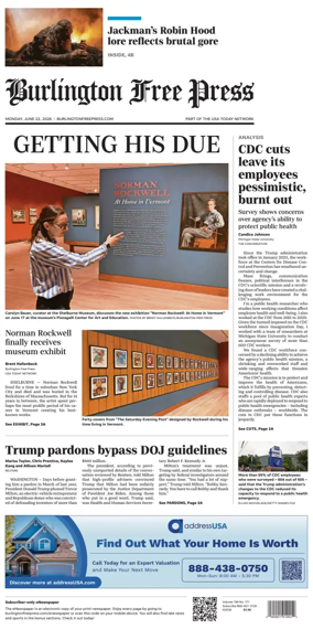 Cover of Burlington Free Press