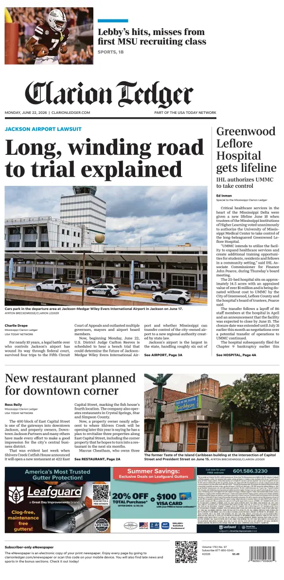 Cover of Clarion Ledger