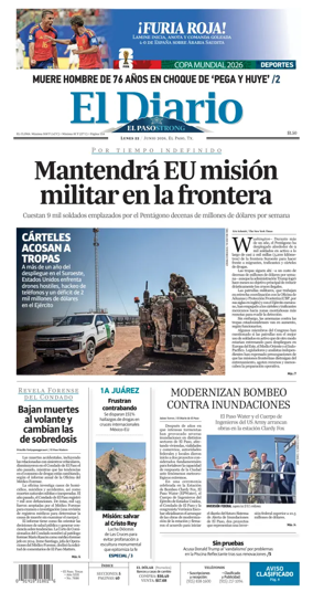 Cover of El Diario de El Paso