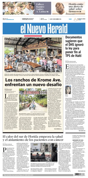 Cover of El Nuevo Herald