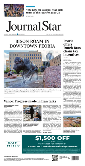 Cover of Journal Star (Peoria)