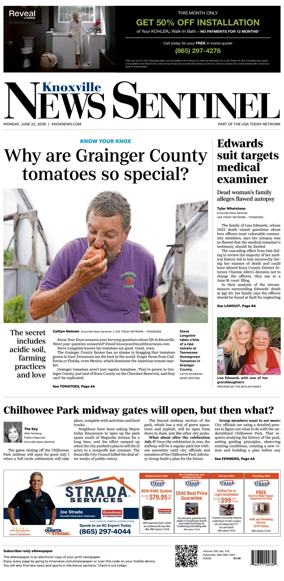 Cover of Knoxville News Sentinel