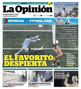 Cover of La Opinion