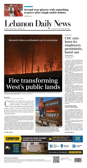 Cover of Lebanon Daily News
