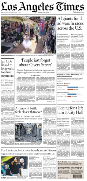 Cover of Los Angeles Times