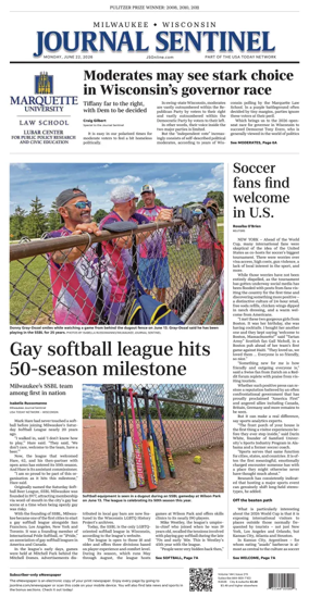 Cover of Milwaukee Journal Sentinel