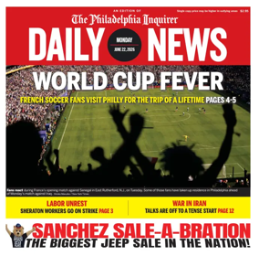 Cover of Philadelphia Daily News