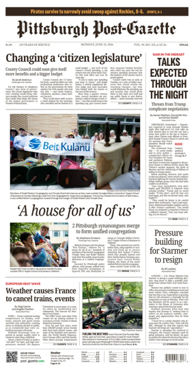 Cover of Pittsburgh Post-Gazette