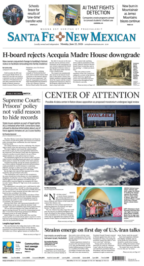 Cover of Santa Fe New Mexican