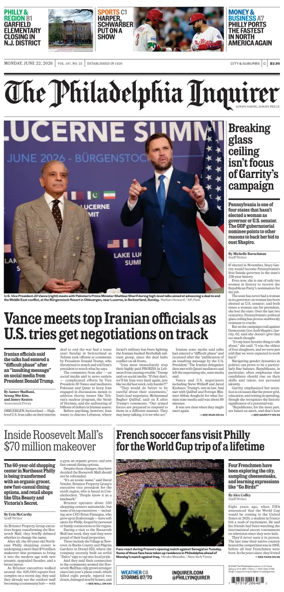 Cover of The Philadelphia Inquirer (South Jersey edition)