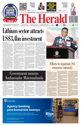 Cover of The Herald (Zimbabwe)