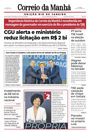 Cover of Jornal Correio da Manha