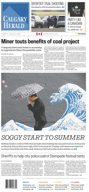 Cover of Calgary Herald