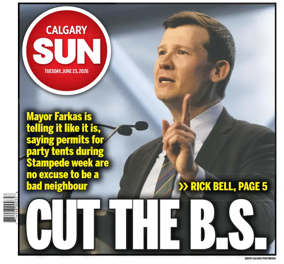 Cover of Calgary Sun