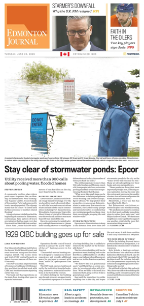 Cover of Edmonton Journal