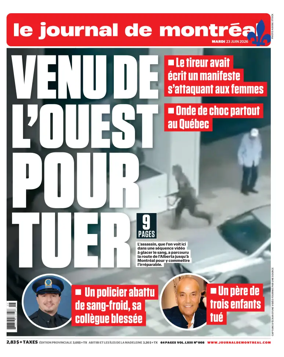 Cover of Le Journal de Montreal