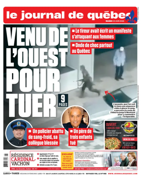 Cover of Le Journal de Quebec