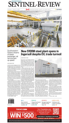 Cover of Sentinel-Review (Woodstock)