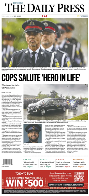 Cover of The Daily Press (Timmins)