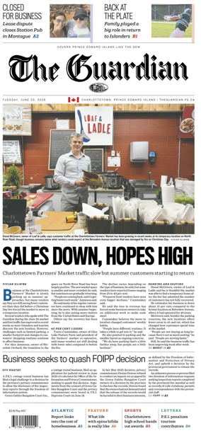 Cover of The Guardian (Charlottetown)