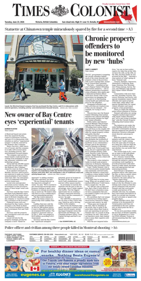 Cover of Times Colonist