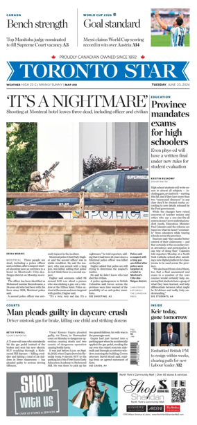 Cover of Toronto Star