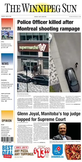 Cover of Winnipeg Sun