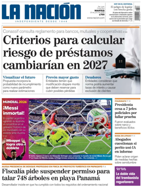 Cover of La Nacion (Costa Rica)