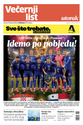 Cover of Vecernji list - Hrvatska